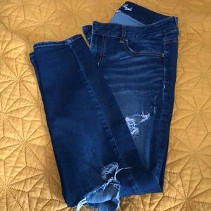Am Eagle super stretch distressed denim jegging